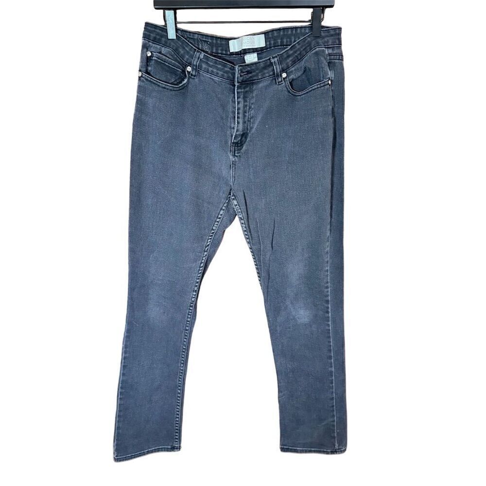 Badgley Mishka American Glamour Straight Black Denim‎ Jeans Size 14